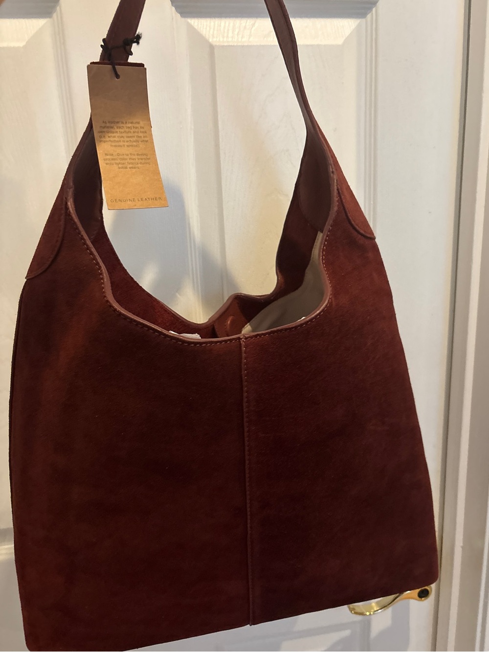Margot New York Suede Leather Shoulder Bag - Picture 5 of 7